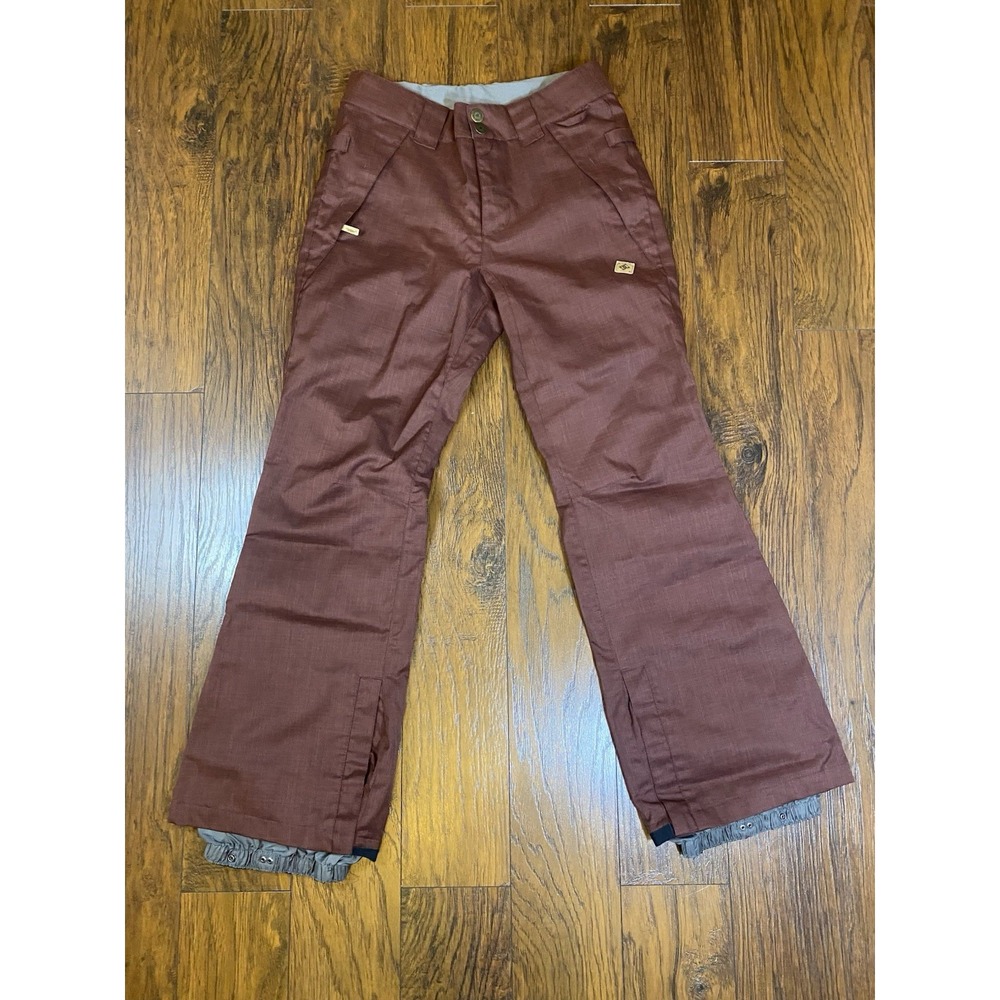 DC Shoes Research Mountain Division 5K Waterproof Snow Pants Burgundy Womens XS
